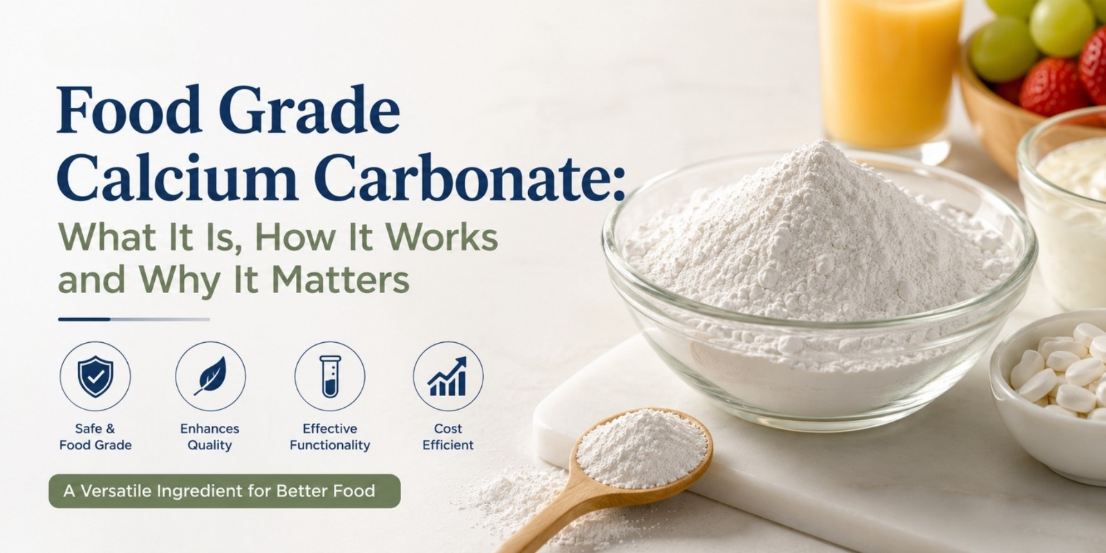  Food Grade Calcium Carbonate: Uses and Benefit